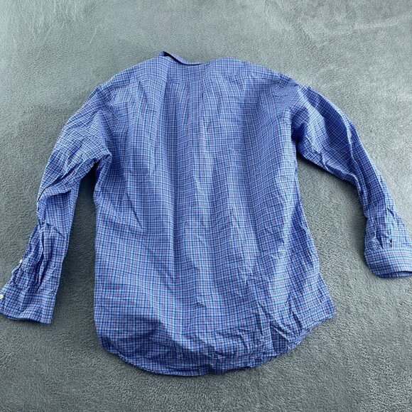 Ralph Lauren Mens L Classic Fit Blue & Purple Plaid Button-Down Shirt 2571 - Picture 2 of 8